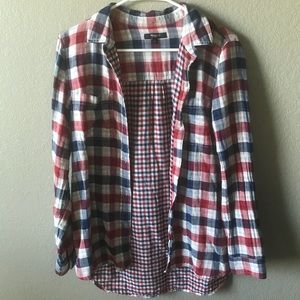 Madwell flannel top size M